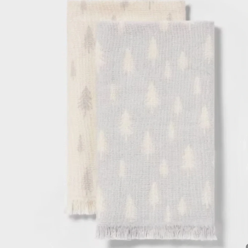 Wondershop 2 Pack Pine Trees All Over Pattern Hand Towels Holiday Christmas